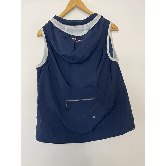 Columbia Women's XL Blue Zip Up Hooded Windbreaker Vest Active - Picture 7 of 9